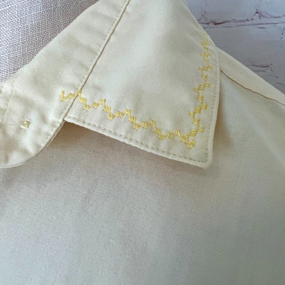 60's Unique Stitched - Yellow Mens Shirt - Size Medium/Large William Stuart - Picture 4 of 10